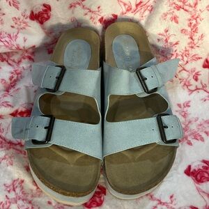 Alter’d State light blue platform sandals